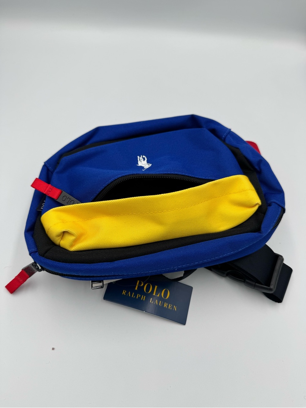 NEW! POLO by Ralph Lauren Blue, Yellow Green, Red & Black Crossbody or Fanny Bag